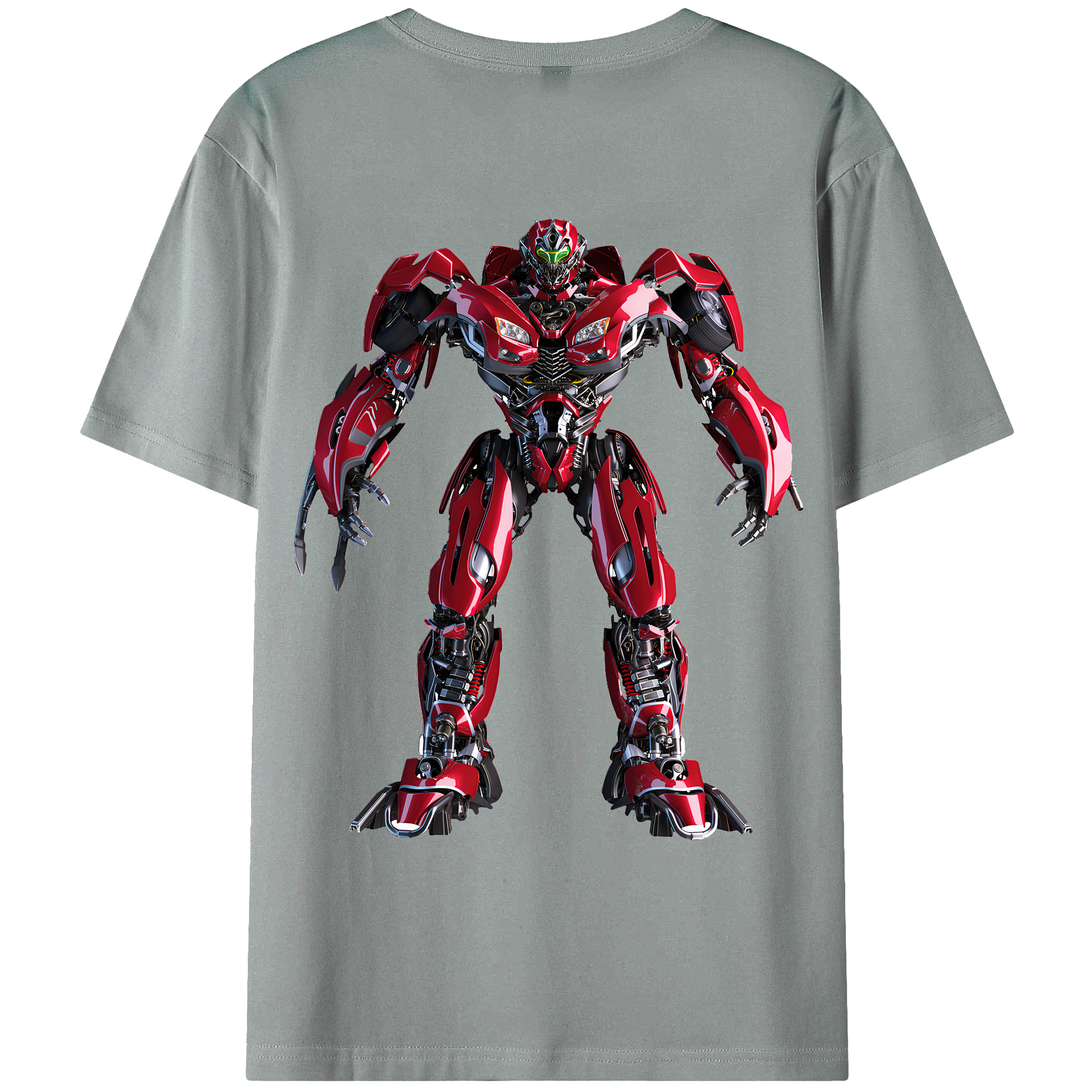 （画像用） Transformers トランスフォーマー 綿100％ メンズ半袖Tシャツ（バックプリント） 通気性